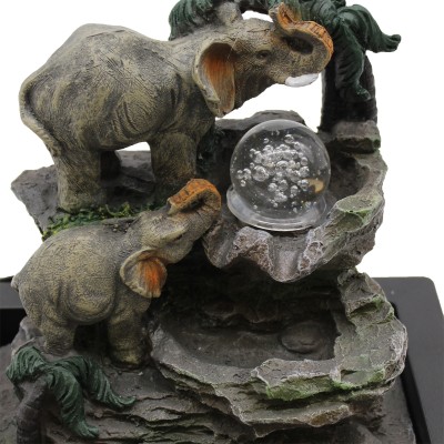 Stolní Fontánka - 30cm - Sloní Rodina