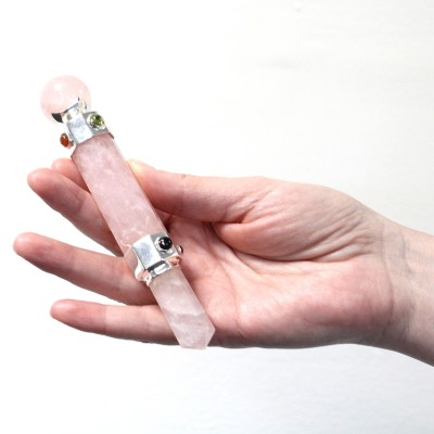 Šestihranná Křišťálová Léčivá Hůlka - 12cm - Křemen