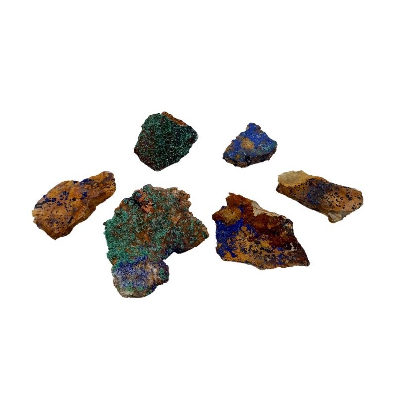 Vzorky Minerálov - Azurit Malachit (cca 20 kusov)